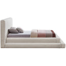  Color_Cream  Size_Twin  -- Dane Cream Teddy Fabric Upholstered Twin Bed IMAGE 5