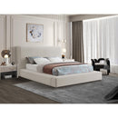  Color_Beige Size_Full -- Devin Beige Linen Textured Fabric Upholstered Full Bed IMAGE 2