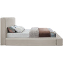  Color_Beige  Size_Queen  -- Devin Beige Linen Textured Fabric Upholstered Queen Bed IMAGE 5