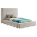  Color_Beige  Size_Twin  -- Devin Beige Linen Textured Fabric Upholstered Twin Bed IMAGE 7