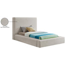 Color_Beige  Size_Twin  -- Devin Beige Linen Textured Fabric Upholstered Twin Bed IMAGE 8