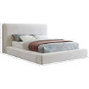  Color_Cream  Size_King  -- Devin Cream Linen Textured Fabric Upholstered King Bed IMAGE 7
