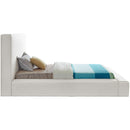  Color_Cream  Size_Twin  -- Devin Cream Linen Textured Fabric Upholstered Twin Bed IMAGE 5