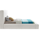Meridian Devin Cream Linen Textured Fabric Twin Bed IMAGE 5
