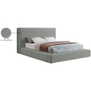  Color_Grey  Size_King  -- Devin Grey Linen Textured Fabric Upholstered King Bed IMAGE 8