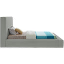  Color_Grey  Size_Twin  -- Devin Grey Linen Textured Fabric Upholstered Twin Bed IMAGE 5