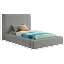  Color_Grey  Size_Twin  -- Devin Grey Linen Textured Fabric Upholstered Twin Bed IMAGE 7