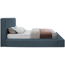  Color_Navy  Size_Queen  -- Devin Navy Linen Textured Fabric Upholstered Queen Bed IMAGE 5