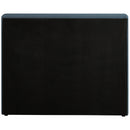  Color_Navy  Size_Twin  -- Devin Navy Linen Textured Fabric Upholstered Twin Bed IMAGE 6