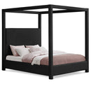  Color_Black Size_King -- Eden Black Boucle Fabric Upholstered King Bed IMAGE 1