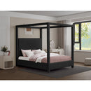  Color_Black Size_King -- Eden Black Boucle Fabric Upholstered King Bed IMAGE 2