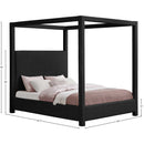  Color_Black Size_King -- Eden Black Boucle Fabric Upholstered King Bed IMAGE 8