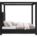  Color_Black  Size_Queen  -- Eden Black Boucle Fabric Upholstered Queen Bed IMAGE 4