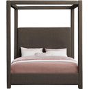  Color_Brown  Size_King  -- Eden Brown Boucle Fabric Upholstered King Bed IMAGE 3