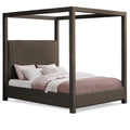  Color_Brown Size_Queen -- Eden Brown Boucle Fabric Upholstered Queen Bed IMAGE 1