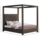  Color_Brown  Size_Queen  -- Eden Brown Boucle Fabric Upholstered Queen Bed IMAGE 8