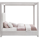  Color_Cream  Size_King  -- Eden Cream Boucle Fabric Upholstered King Bed IMAGE 4