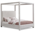  Color_Cream Size_Queen -- Eden Cream Boucle Fabric Upholstered Queen Bed IMAGE 1