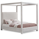  Color_Cream  Size_Queen  -- Eden Cream Boucle Fabric Upholstered Queen Bed IMAGE 1