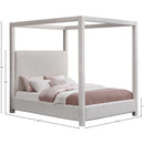  Color_Cream  Size_Queen  -- Eden Cream Boucle Fabric Upholstered Queen Bed IMAGE 8
