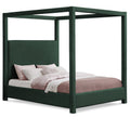  Color_Green Size_Queen -- Eden Green Boucle Fabric Upholstered Queen Bed IMAGE 1
