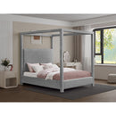  Color_Grey  Size_King  -- Eden Grey Boucle Fabric Upholstered King Bed IMAGE 2