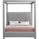  Color_Grey  Size_King  -- Eden Grey Boucle Fabric Upholstered King Bed IMAGE 3