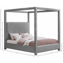 Color_Grey  Size_King  -- Eden Grey Boucle Fabric Upholstered King Bed IMAGE 8