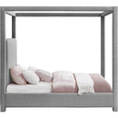  Color_Grey  Size_Queen  -- Eden Grey Boucle Fabric Upholstered Queen Bed IMAGE 4