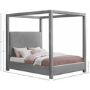 Meridian Eden Grey Boucle Fabric Queen Bed (3 Boxes) IMAGE 8