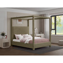  Color_Olive  Size_King  -- Eden Olive Boucle Fabric Upholstered King Bed IMAGE 2