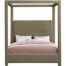  Color_Olive  Size_King  -- Eden Olive Boucle Fabric Upholstered King Bed IMAGE 3