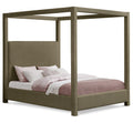  Color_Olive Size_Queen -- Eden Olive Boucle Fabric Upholstered Queen Bed IMAGE 1