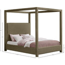  Color_Olive  Size_Queen  -- Eden Olive Boucle Fabric Upholstered Queen Bed IMAGE 8