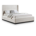  Color_Beige/ Black  Size_Full  -- Meridian Flynn Upholstered Platform Bed IMAGE 1