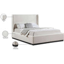  Color_Beige/ Black  Size_Full  -- Meridian Flynn Upholstered Platform Bed IMAGE 9