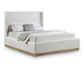  Color_Cream/ Natural  Size_Full  -- Flynn Cream Linen Textured Fabric Upholstered Full Bed IMAGE 1