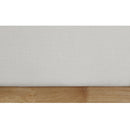 Meridian Flynn Cream Linen Textured Fabric Queen Bed IMAGE 7