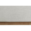 Meridian Flynn Cream Linen Textured Fabric Twin Bed IMAGE 7