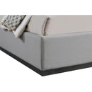  Color_Black/ Grey  Size_Full  -- Flynn Grey Linen Textured Fabric Upholstered Full Bed IMAGE 6