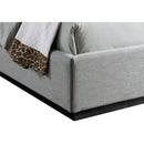  Color_Black/ Grey  Size_Twin  -- Flynn Grey Linen Textured Fabric Upholstered Twin Bed IMAGE 6
