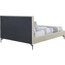  Color_Beige  Size_King  -- Gallo Beige Vegan Leather Upholstered King Bed IMAGE 5