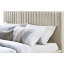 Meridian Gallo Beige Vegan Leather King Bed IMAGE 6