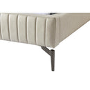  Color_Beige  Size_King  -- Gallo Beige Vegan Leather Upholstered King Bed IMAGE 7