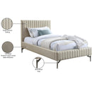  Color_Beige  Size_Twin  -- Gallo Beige Vegan Leather Upholstered Twin Bed IMAGE 10