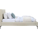 Meridian Gallo Beige Vegan Leather Twin Bed IMAGE 4