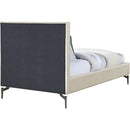  Color_Beige  Size_Twin  -- Gallo Beige Vegan Leather Upholstered Twin Bed IMAGE 5
