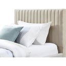 Color_Beige  Size_Twin  -- Gallo Beige Vegan Leather Upholstered Twin Bed IMAGE 6