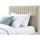 Meridian Gallo Beige Vegan Leather Twin Bed IMAGE 6