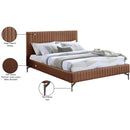  Color_Cognac  Size_King  -- Gallo Cognac Vegan Leather Upholstered King Bed IMAGE 10